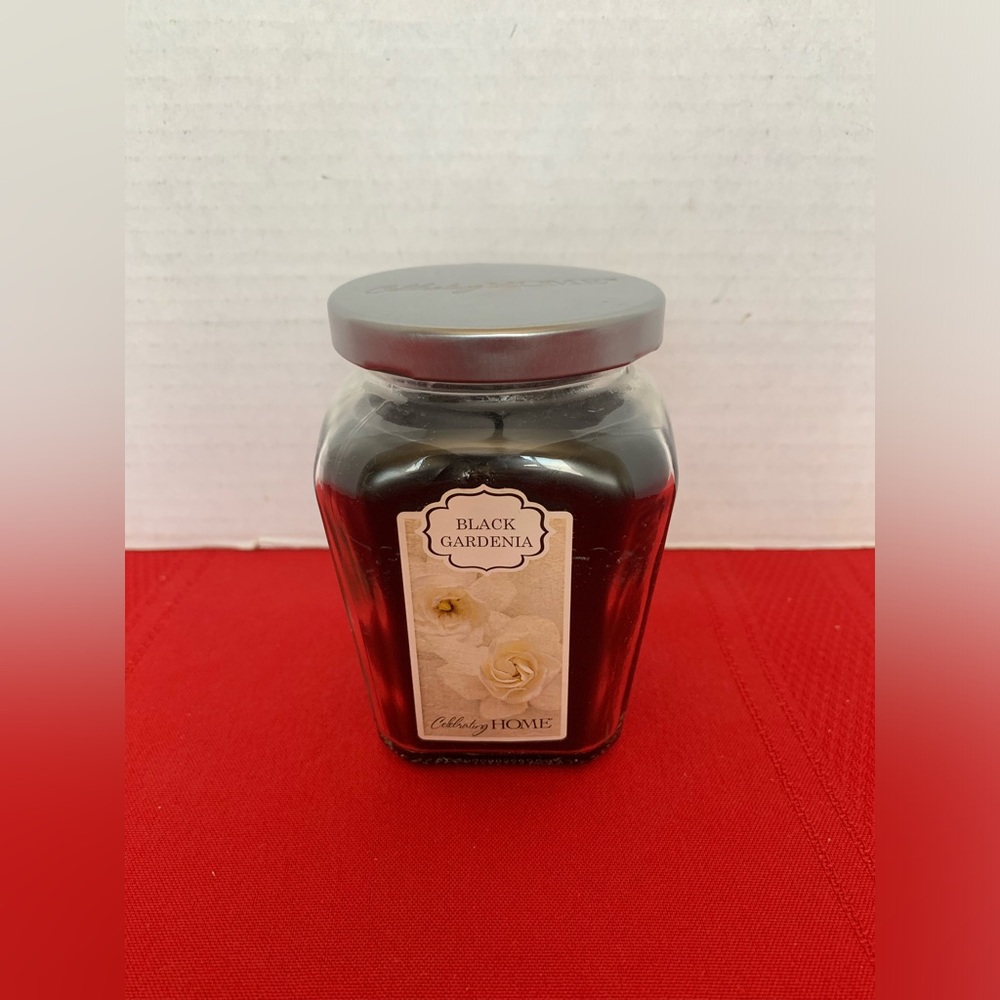 HOME INTERIORS Black Gardenia Scented Jar Candle 22 oz. Retired NEW